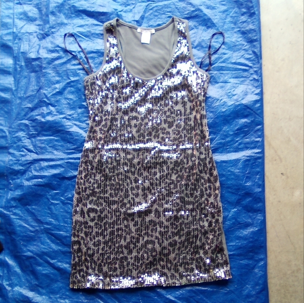 Charlotte Russe Silver Sequin Dress